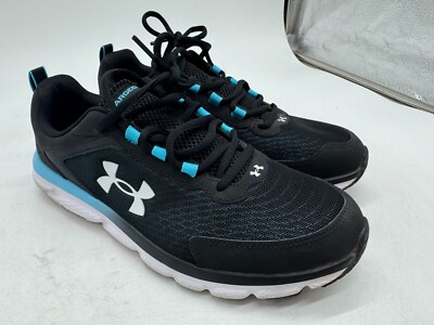Under Armour Charged Assert 9 Athletic Sneaker Men's Black Lace-Up Casual - 10