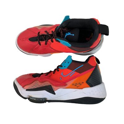 Nike Air Jordan Zoom 92 Siren Red Blue Fury Basketball Shoes Size Mid  7107