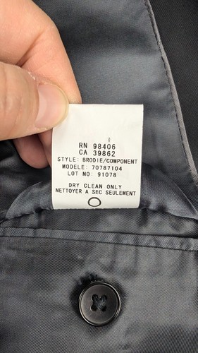 Theory Brodie Mens Sport Coat Blazer sz 44 Black Polyamide Blend - Picture 11 of 16
