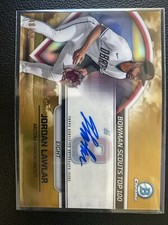 2023 Bowman Jordan Lawlar Scouts Top 100 Chrome Gold Refractor Auto #48/50