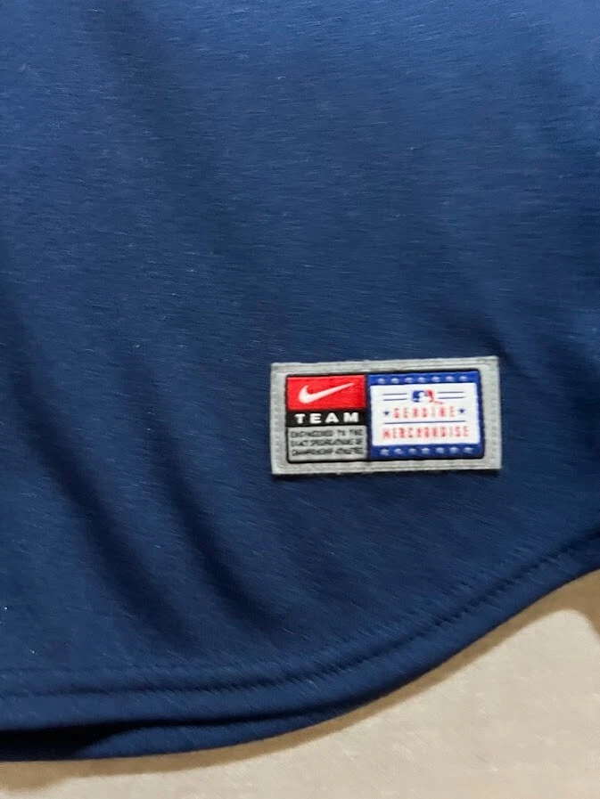 New York Yankees Joba Chamberlain #62 Jersey Boys M Blue Button Short Sleeve - Image 4 of 4