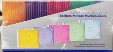 New Verbatim CD/DVD Slim Color Storage Cases 50 Pack 5 Colors New Sealed