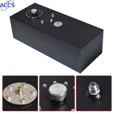 15 Gallon Fuel Tank Aluminum Race Fuel Cell Gas Tank w/ Cap & Level Sender