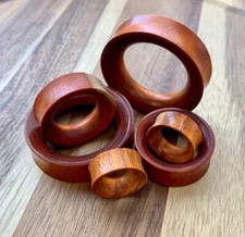 PAIR Chang Wood Tunnels Plugs Organic Gauges Earlets Body Jewelry