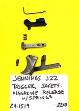 Jennings 22LR GUN PARTS Trigger, Safety Lever, Mag Release, Springs 24-1519B