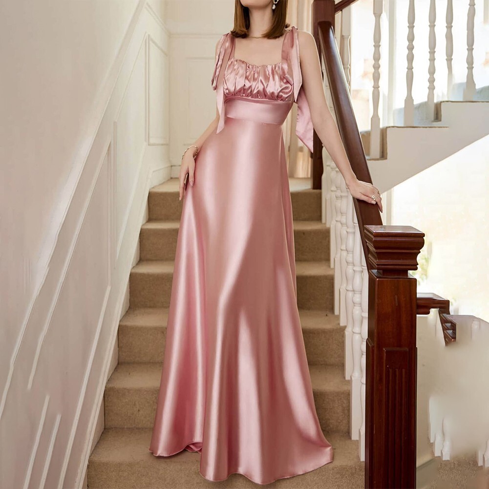Elegant Sweetheart Satin Prom Dress Women's Full Length Ball Gown