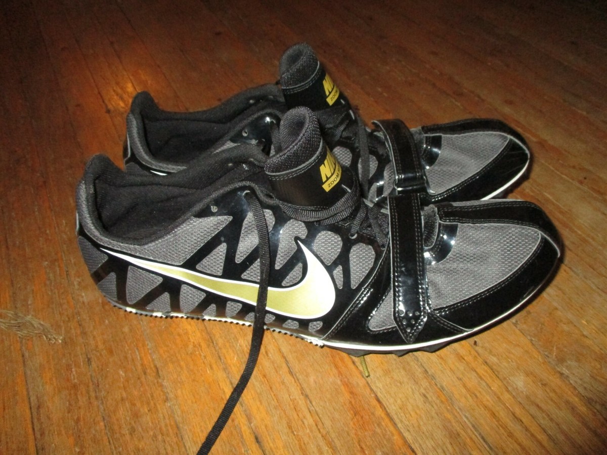 NIKE ZOOM RIVAL TRACK Cleats Sprinters Running Racing Black SIZE 15 | eBay