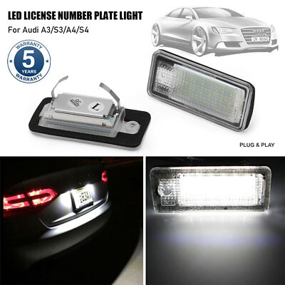 Audi A4 B7 Number Plate Light 2Pcs LED License Number Plate Light