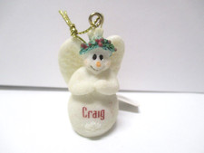 NEW GANZ MINI SNOW ANGEL PERSONALIZED "CRAIG" CHRISTMAS TREE ORNAMENT 116 GZ