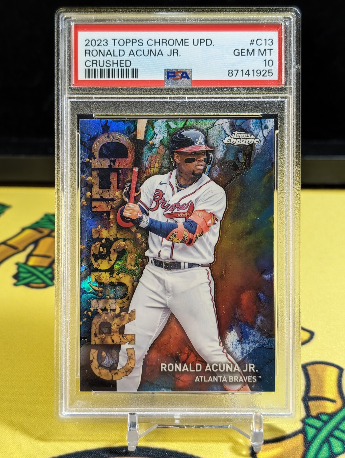 Ronald Acuna 2023 Topps Chrome Update Crushed Insert