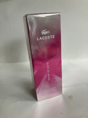 Lacoste LOVE OF PINK 3 oz EDT Spray for Women, 100% AUTHENTIC, SEALED, RARE
