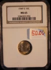 1949-S Roosevelt Silver Dime  10C  NGC MS65