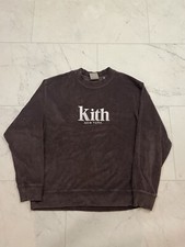 Kith Womens FW 22 Pima Cotton Asher New York Crewneck Spellout Embroidered SZ M