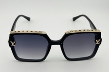 Louis Vuitton Black Frame Women's Designer Sunglasses 59-15-120 - DEFECT, LOOK