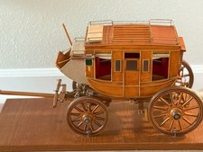 Vintage Handcrafted Stagecoach Cart, Signed L. De Siena