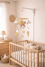 Felt Horse Baby Mobile, Farm Nursery Decor, Handmade