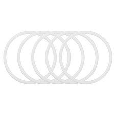 5 Pcs Dream Catcher Rings,2 Inch Macrame Hoops Rings,White