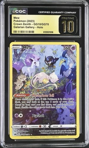 Pokemon Mew GG10/GG70 Holo Crown Zenith - CGC 10 PRISTINE