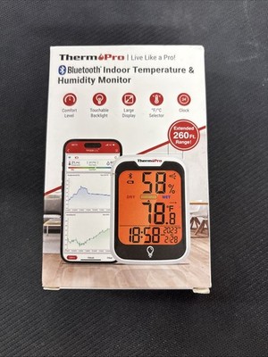 ThermoPro TP358W Hygrometer Indoor Bluetooth Thermometer for Home