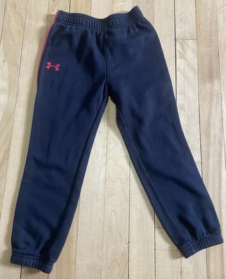 Boys Size 5 Under Armour Black and Red Sweatpants  Activewear Sports Clothes