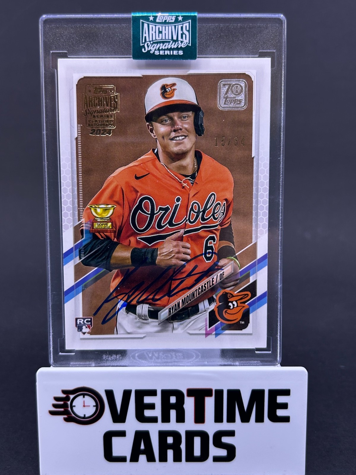 2024 Topps Archives Signature Series Ryan Mountcastle 2021 Topps Series One /34