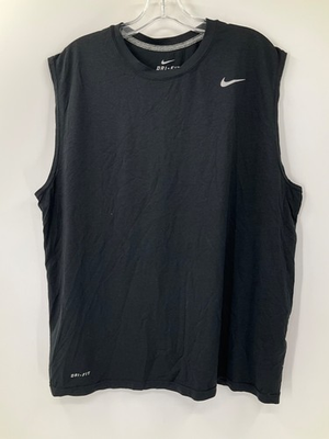 #ad #ad NIKE BLACK NO SLEEVE DRI FIT SHIRT SIZE: X LARGE $29.99