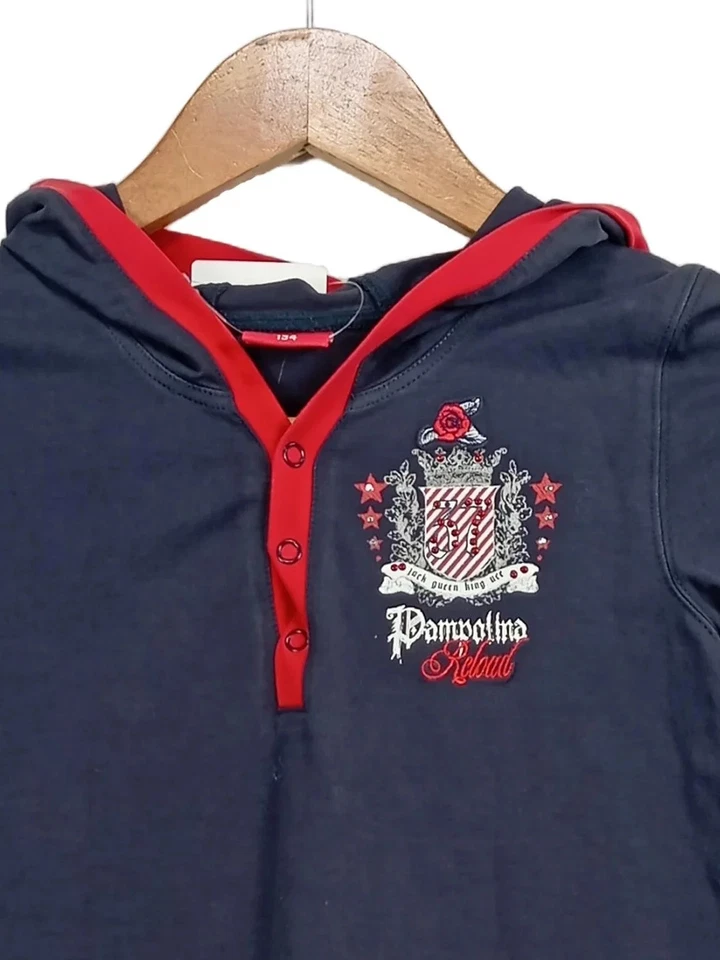 Pampolina Robe Sweat à Capuche Fille Bleu Casual Confort (EU 134) - Photo 2/4