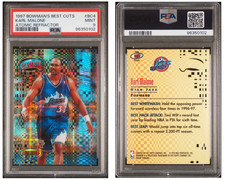 KARL MALONE ~ 1997 Bowman's Best Cuts ATOMIC REFRACTOR #BC4 ~ PSA 9