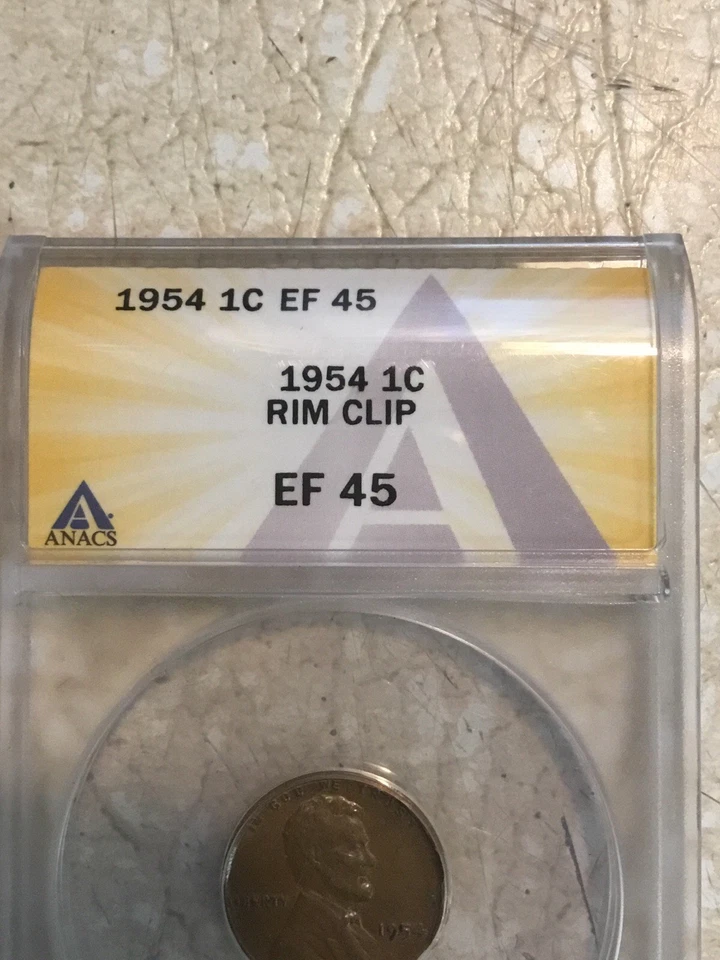 1954P LINCOLN 1 C ANACS MINT ERROR CLIP RIM 1909 VDB STEEL 1943PDS Coin Lot - Image 4 of 4