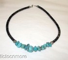 VINTAGE NAVAJO INDIAN STACKED BROWN SHELL HEISHE TURQUOISE FETISH NECKLACE — photo 1