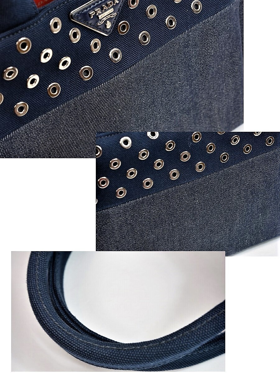 Item PRADA CANAPA Denim Tote Bag 1BG439 from japan thumbnail 6