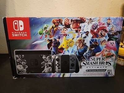Nintendo Switch Super Smash Bros Ultimate Edition Console Bundle - Original Box 