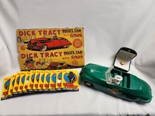 Vintage 1940s Marx Dick Tracy Police Dept. Convertible with box Ring Topps Cards