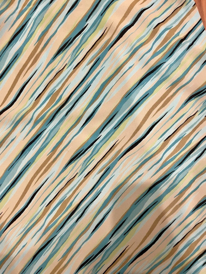 Юбка миди в полоску сине-зеленая Y2K - Изображение 4 из 4