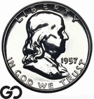 1957 Franklin Half Dollar PROOF, Superb Gem PR++