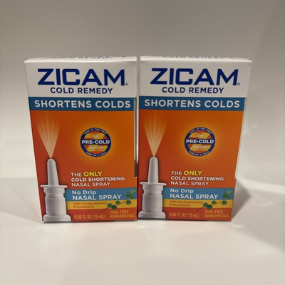 #ad 2x Zicam Cold Remedy No Drip Nasal Spray Cooling Menthol 0.5oz Exp 10 26 $14.99