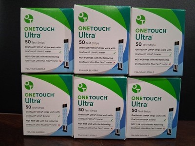 300 One Touch Ultra Test Strips 6-50 count boxes. Exp 2025/2026 FREE SHIPPING