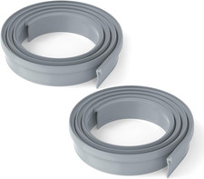 2 Pc 36" Framed Shower Door Sweep Bottom Seal Gray Angled T Seal with Drip Rail