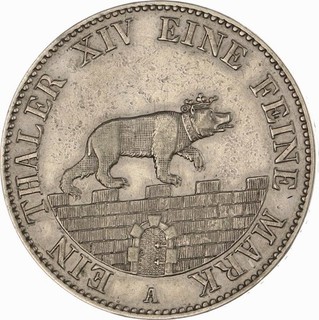 Anhalt Taler 1855 Ausbeutetaler