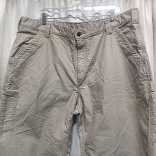 Carhartt Men's 42x32 B151TAN Canvas Dungaree Fit Carpenter Work Pants Utility