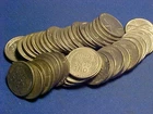 Roll of (50) 1943-S AU-BU wheat pennies. No rust, not processed.