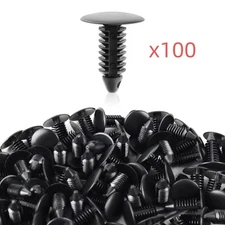 100x 8mm Bumper Clips Auto Car Hole Plastic Rivets Fastener Fender  NEW Push Pin
