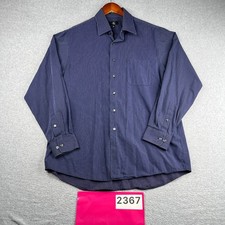 Calvin Klein Shirt Blue Striped Casual Button Up Long Sleeve Mens