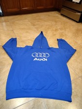 Vintage Audi Pullover Hoodie Blue Sz XL Fallow Measures Used Condition Street We