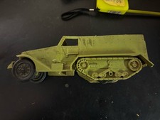 Plastic Us Half Track Large Model Military Childhood Games Retro Piece 4L