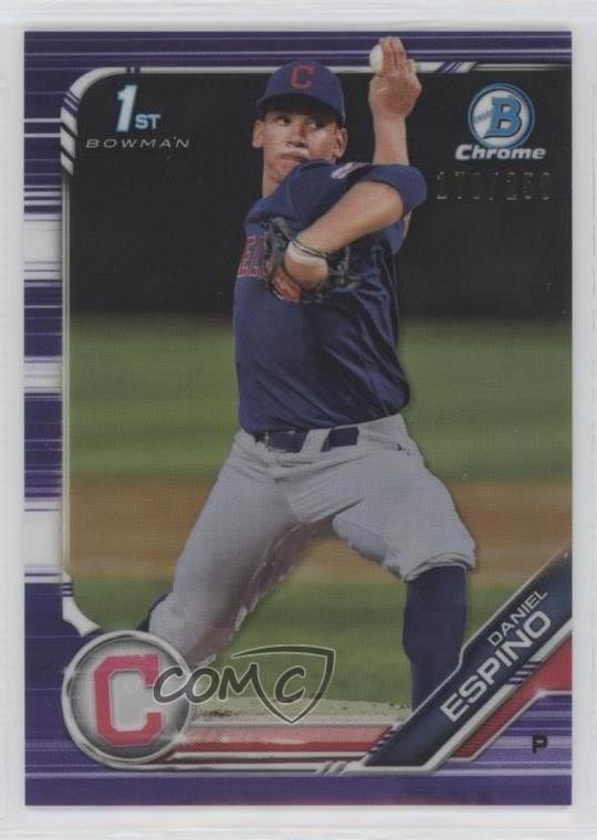 2019 Bowman Draft Chrome Purple Refractor 170/250 Daniel Espino #BDC-27 10yf