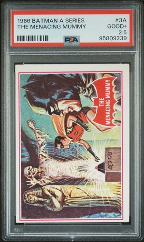 1966 Topps Batman Red Bat #3A The Menacing Mummy — PSA 2.5