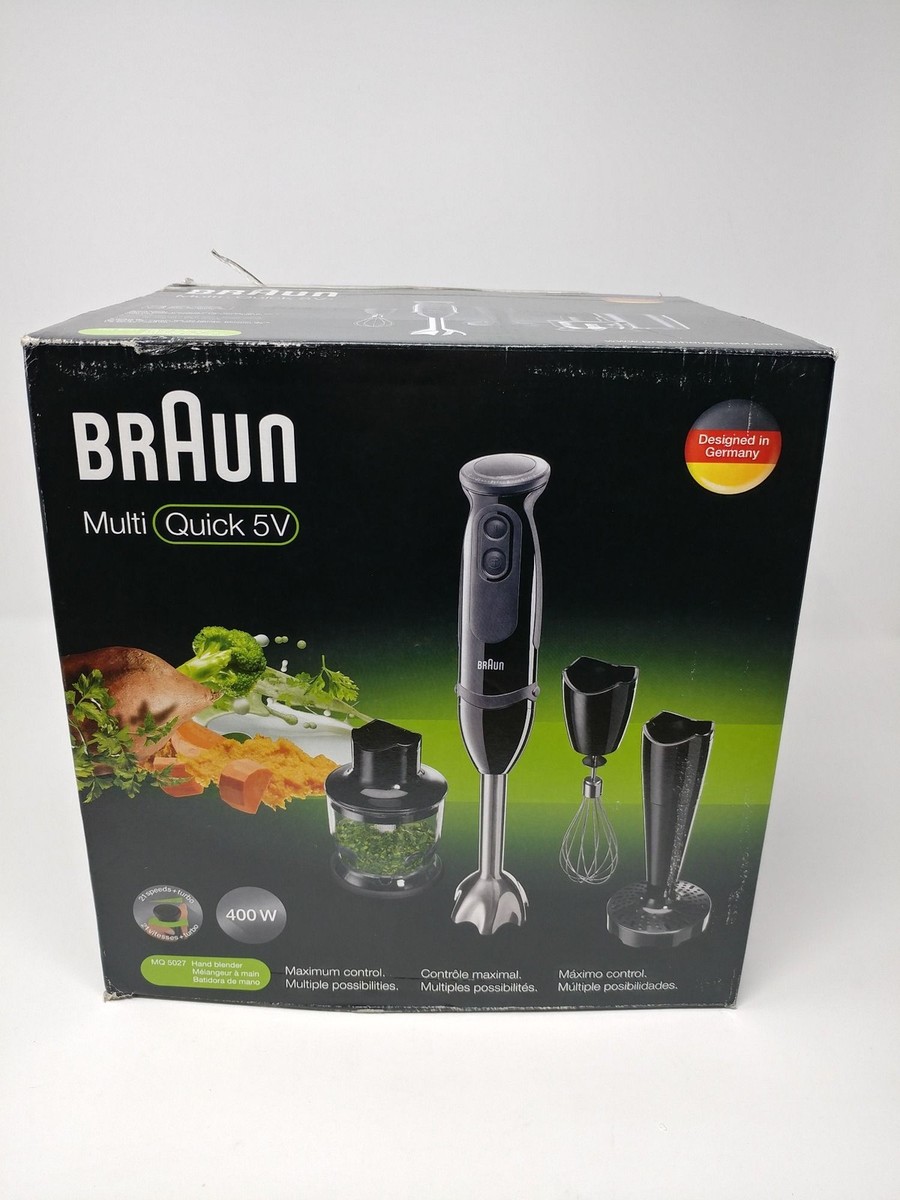 Braun MultiQuick 5V Hand Immersion Blender 400W Set Chopper Whisk