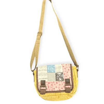 SELINA VAUGHAN STUDIOS Women s Yellow Patchwork Cottagecore Crossbody Purse Bag