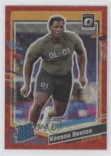 2023 Panini Donruss Rated Rookie Optic Preview Red Wave Prizm Keeanu Benton 07rd